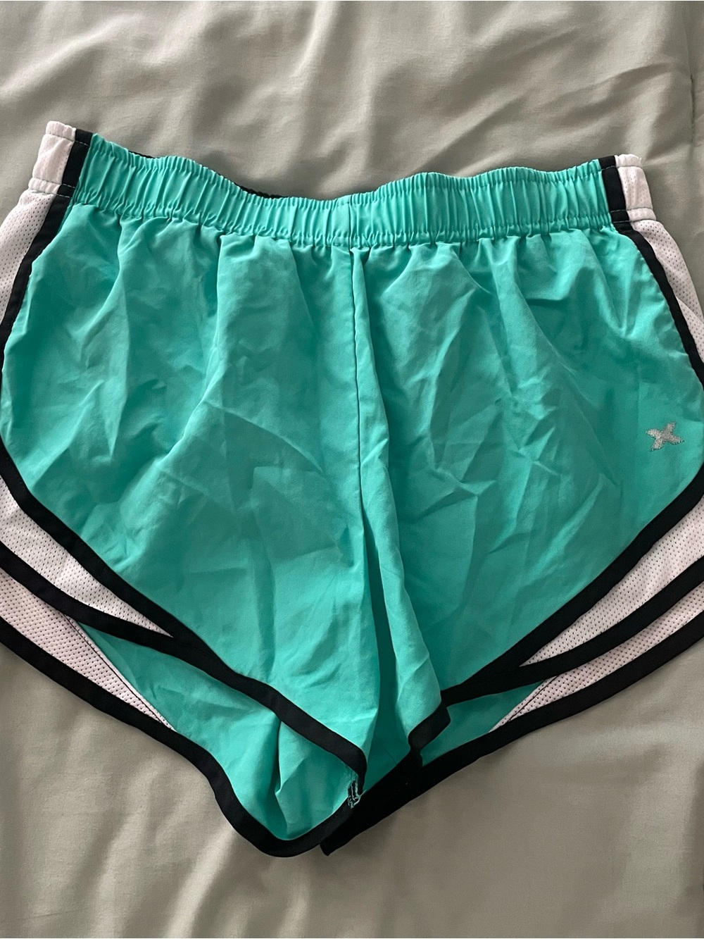 Xersion Turquoise Athletic Shorts with Black Trim